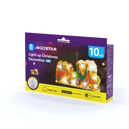 Aigostar - LED Vianočná dekorácia LED/3xAAA vláčik 13,4cm