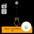 Aigostar - LED Vianočná dekorácia LED/3xAAA zvonček 18cm