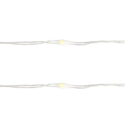 Aigostar - LED Vianočná reťaz 100xLED/3xAA 10,3m studená biela