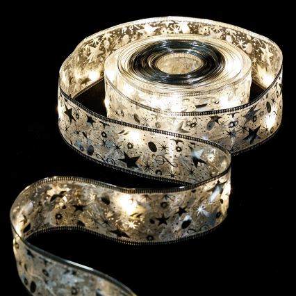 Aigostar - LED vianočný reťaz 100xLED/3xAA 10 m teplá biela strieborná