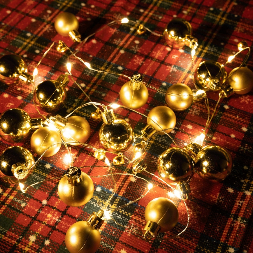 Aigostar - LED vianočný reťaz 20xLED/3xAA 2 m teplá biela