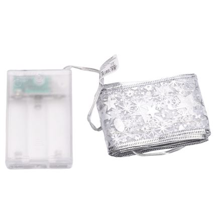 Aigostar - LED vianočná reťaz 20xLED/3xAA 2 m teplá biela strieborná