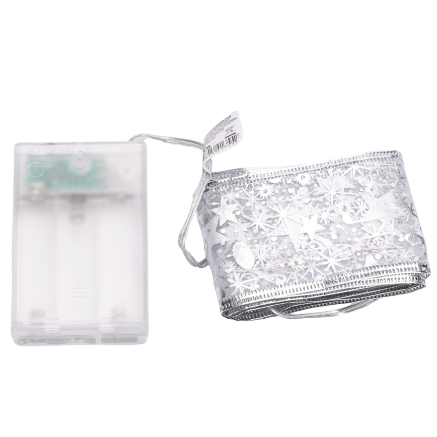 Aigostar - LED vianočná reťaz 20xLED/3xAA 2 m teplá biela strieborná