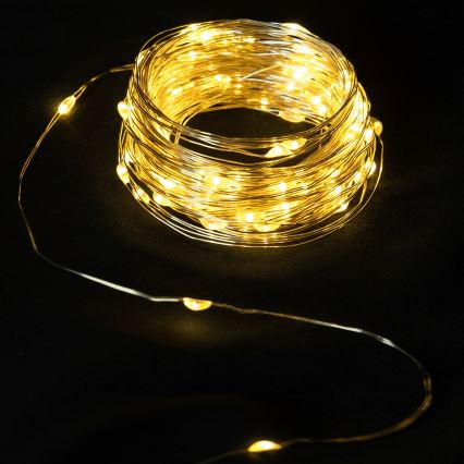 Aigostar - LED vianočná reťaz 40xLED/2x3V 4m teplá biela