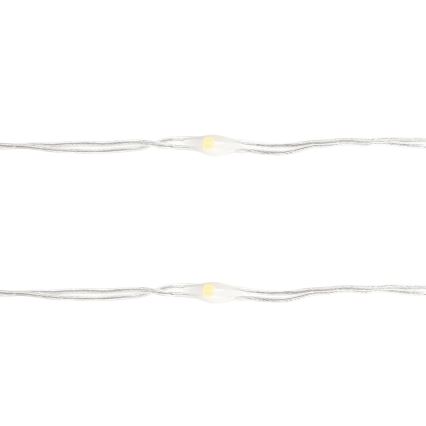 Aigostar - LED Vianočná reťaz 50xLED/3xAA 5,3m teplá biela