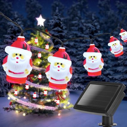 Aigostar - LED Vianočná solárna reťaz 10xLED/3,8 m IP44 studená biela 400 mAh