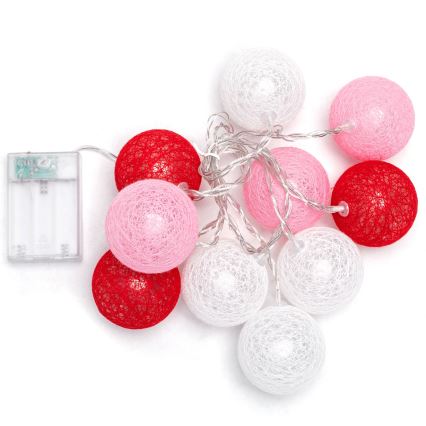 Aigostar - LED vianočná svetelná reťaz 10xLED/3xAA 2m teplá biela