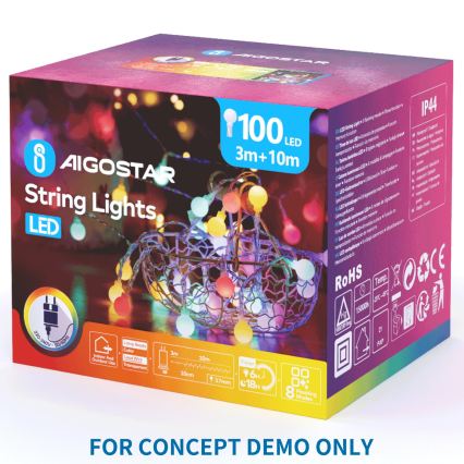 Aigostar - LED Vianočný projektor snehových vločiek LED/5W/230V studená biela perník