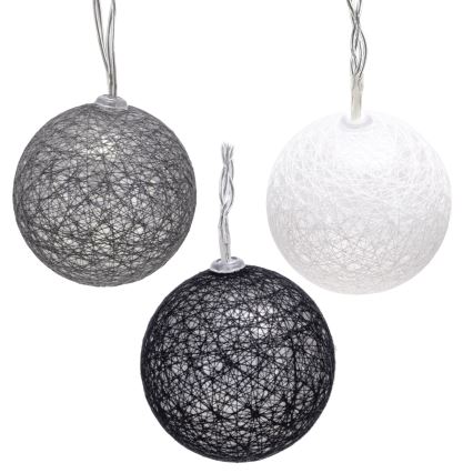 Aigostar - LED Vianočný reťaz 10xLED/3xAA 2m teplá biela