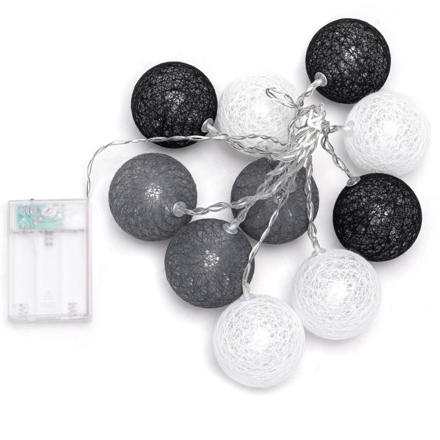 Aigostar - LED Vianočný reťaz 10xLED/3xAA 2m teplá biela