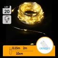 Aigostar - LED vianočný reťaz 20xLED/2x3V 2m teplá biela