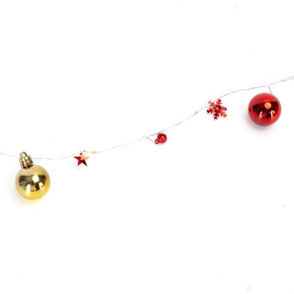 Aigostar - LED vianočný reťaz 20xLED/3xAA 2m teplá biela