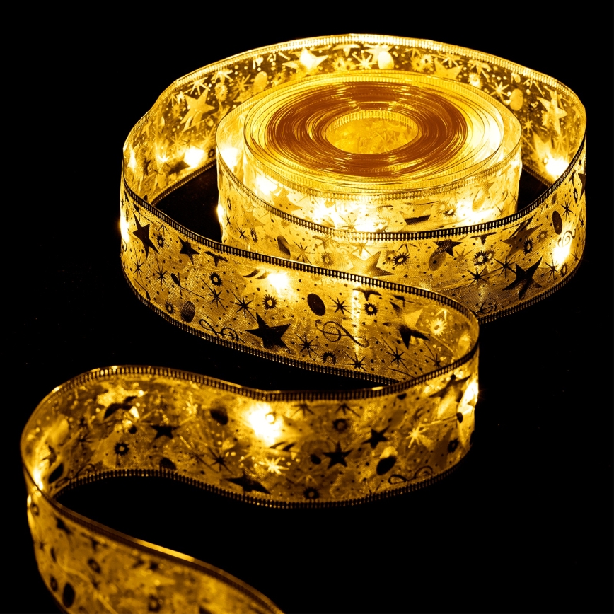 Aigostar - LED vianočný reťaz 50xLED/3xAA 5m teplá biela zlatá