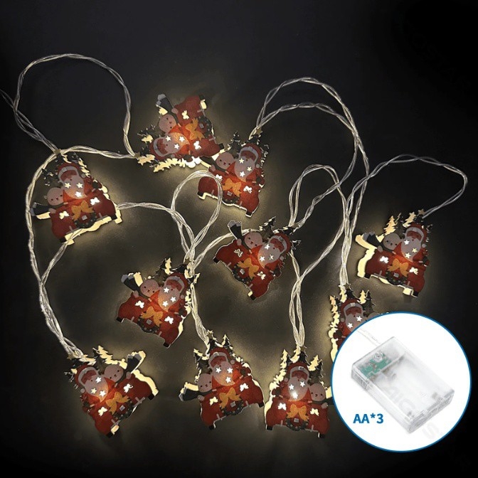 Aigostar - LED vianočný reťazec 10xLED/3xAA 1,5m teplá biela sánky