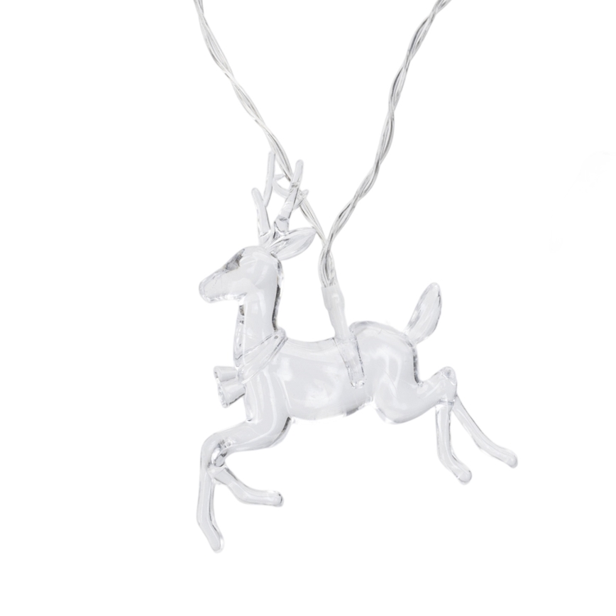 Aigostar - LED vianočný reťazec 10×LED/3×AA, 1,5 m, teplá biela, s motívom jeleňov