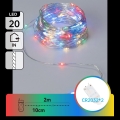 Aigostar - LED Vianočný reťazec 20xLED/2xCR2032 2m viacfarebný