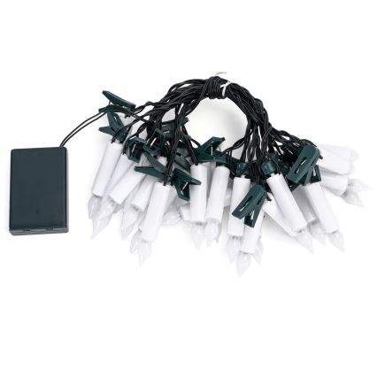 Aigostar - LED vianočný reťazec 25xLED/3xAA 5 m teplá biela