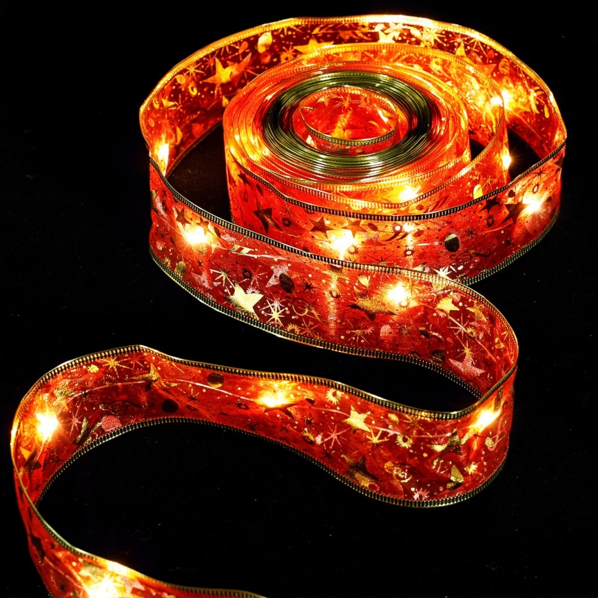 Aigostar - LED Vianočná reťaz 20xLED/3xAA 2 m teplá biela červená