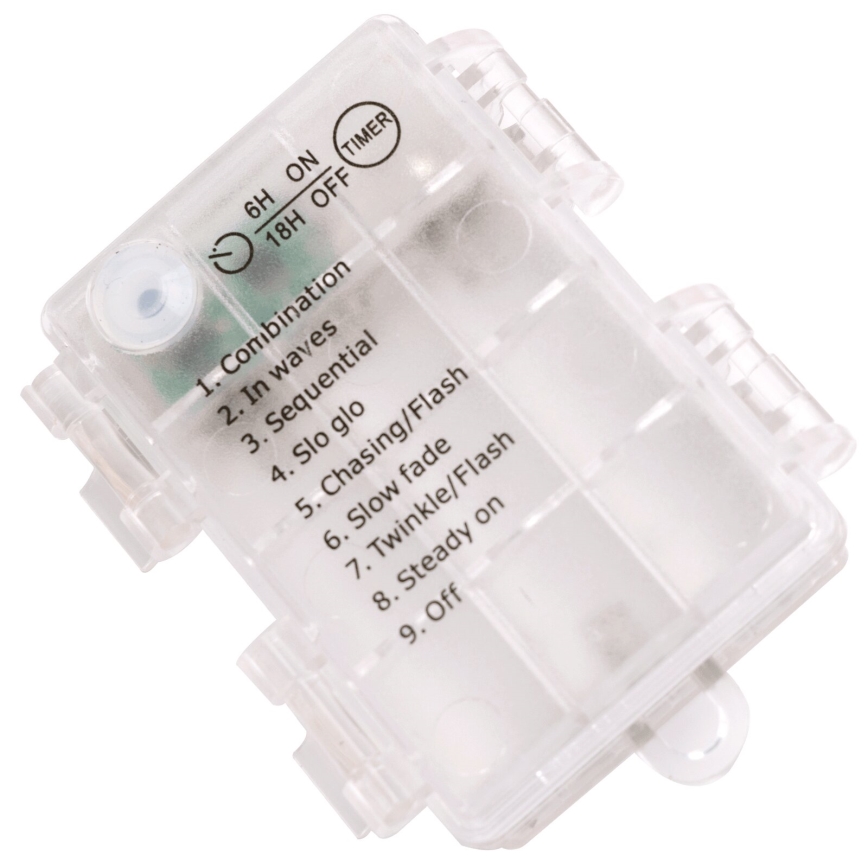 Aigostar - LED vonkajší reťaz 100×LED, 8 funkcií, 3×AA, 10,3 m, IP44, teplá biela