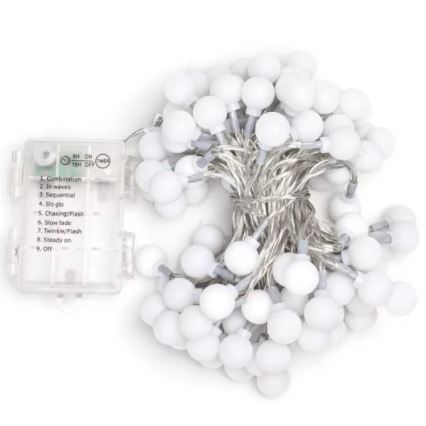 Aigostar - LED vonkajší svetelný reťazec 100xLED/3xAA/8 režimov 10,3 m IP44 multifarebný