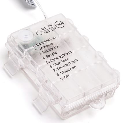 Aigostar - LED vonkajší svetelný reťazec 150xLED/8 funkcií 15,3m IP44 studená biela