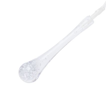 Aigostar - LED vonkajší vianočný reťazec, 100× LED, 8 režimov, napájanie 3× AA, dĺžka 10 m, IP44, studená biela, s kvapkami