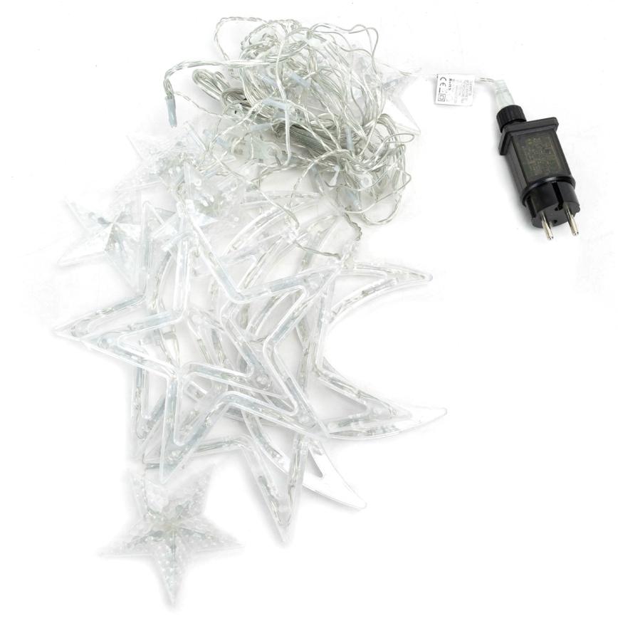 Aigostar - LED vonkajší vianočný reťaz 120xLED/6W/230V/8 funkcií 3x0,6m IP44 studená biela + diaľkové ovládanie