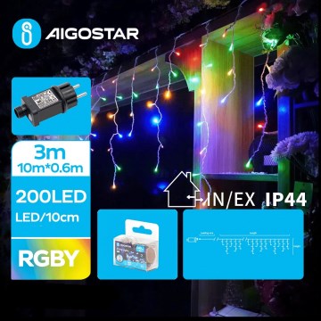 Aigostar - LED vonkajší vianočný reťaz 200xLED/8 funkcií 13x0,6m IP44 viacfarebný