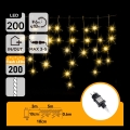 Aigostar - LED Vonkajší vianočný reťaz 200xLED 8x0,6m IP44 teplá biela