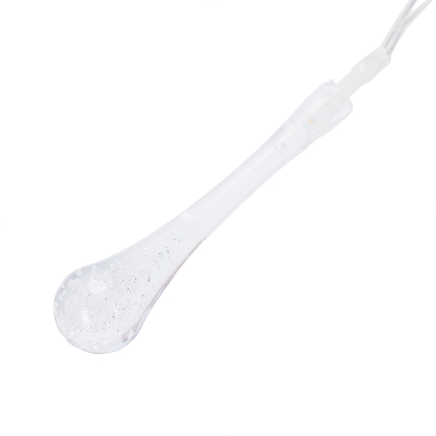 Aigostar - LED vonkajší vianočný reťazec 25xLED/8 funkcií 3xAA 2,5 m IP44 teplá biela kvapky