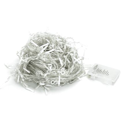 Aigostar - LED vonkajšia vianočná reťaz 300xLED/8 funkcií 3xAA 18x0,6 m IP44 studená biela