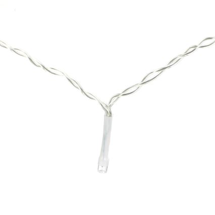 Aigostar - LED vonkajšia vianočná reťaz 300xLED/8 funkcií 3xAA 18x0,6 m IP44 studená biela