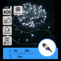 Aigostar - LED vonkajší vianočný reťaz 400xLED/8 funkcií 23m IP44 studená biela