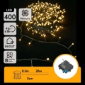 Aigostar - LED Vonkajší vianočný reťaz 400xLED/8 funkcií 4xAA 20,3 m IP44 teplá biela