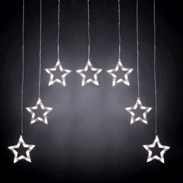 Aigostar - LED vonkajší vianočný reťaz 70xLED 1,2x1m IP44 studená biela hviezdy