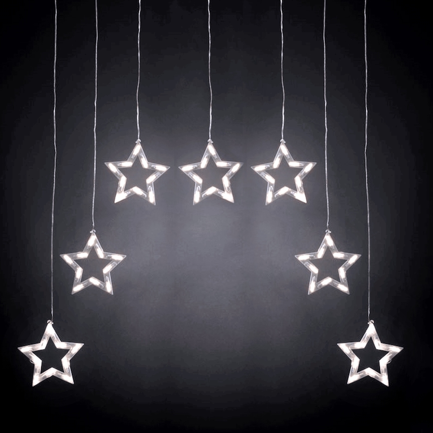 Aigostar - LED vonkajší vianočný reťaz 70xLED 1,2x1m IP44 studená biela hviezdy