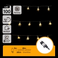 Aigostar - LED Vonkajší vianočný reťazec 100xLED/8 funkcií 13m IP44 teplá biela