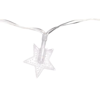 Aigostar - LED vonkajší vianočný reťazec, 100xLED, 8 režimov, napájanie 3xAA, dĺžka 10 m, IP44, studená biela