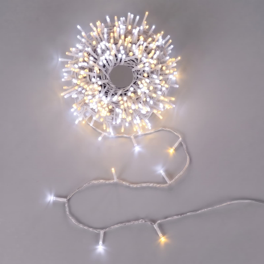 Aigostar - LED vonkajšia vianočná reťaz 200xLED/8 funkcií 23m IP44 teplá biela/studená biela