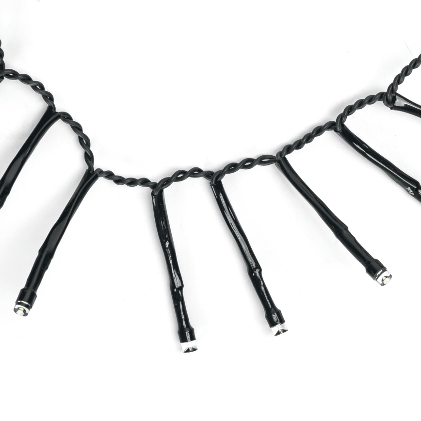 Aigostar - LED Vonkajší vianočný reťazec 200xLED/8 režimov 3xAA 5,3 m IP44 studená biela