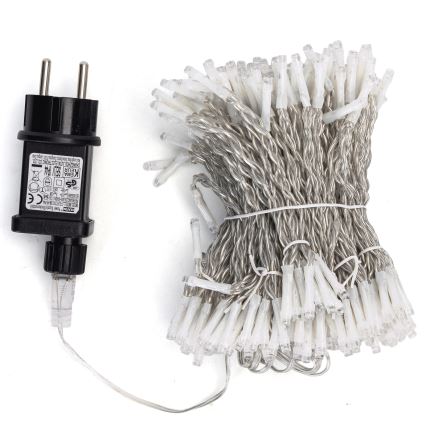 Aigostar - LED vonkajší vianočný reťaz 288xLED/8 funkcií 1,5x1,8m IP44 studená biela