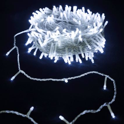 Aigostar - LED vonkajší vianočný reťazec 50xLED 5,3m IP44 studená biela