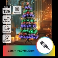 Aigostar - LED vonkajší vianočný stromček 125 × LED / 8 funkcií 1,2 m IP44 viacfarebný