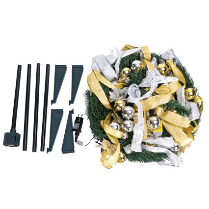 Aigostar - LED Vonkajší vianočný strom 150xLED 1,8m IP44 biela/zlatá teplá biela