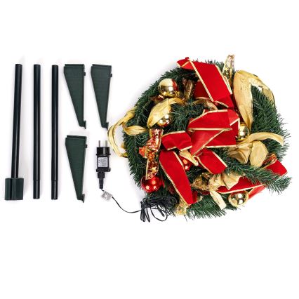 Aigostar - LED Vonkajší vianočný stromček 150xLED 1,8m IP44 červená studená biela