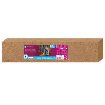 Aigostar - LED Vonkajší vianočný stromček 245xLED/8 funkcií 2,1 m IP44 studená biela
