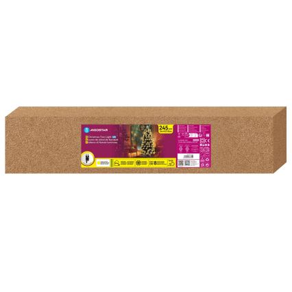 Aigostar - LED vonkajší vianočný stromček 245xLED/8 funkcií 2,1 m IP44 teplá biela