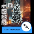Aigostar - LED Vonkajší vianočný stromček 245xLED/8 funkcií 2,1 m IP44 studená biela