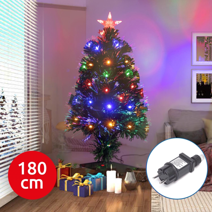 Aigostar - LED Vonkajší vianočný stromček LED/6W/230V 180 cm IP44 multicolor