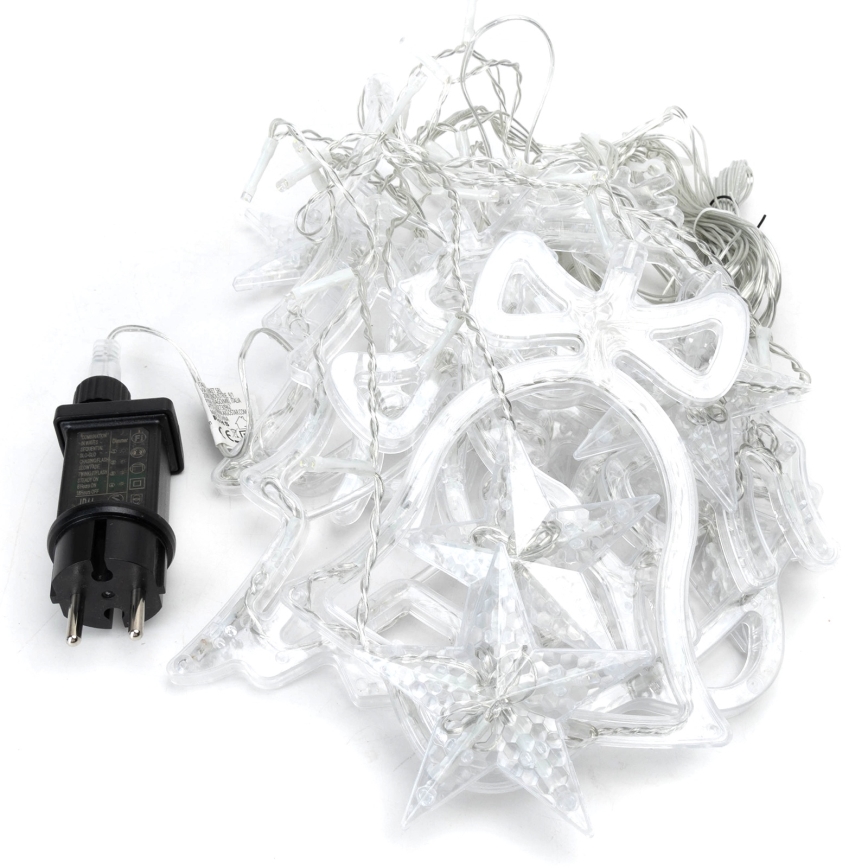 Aigostar - LED Vonkajší vianočný reťaz 120xLED/8 funkcií 3x0,6m IP44 studená biela + diaľkové ovládanie